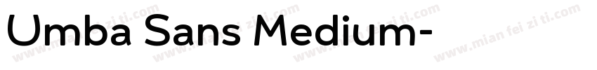 Umba Sans Medium字体转换